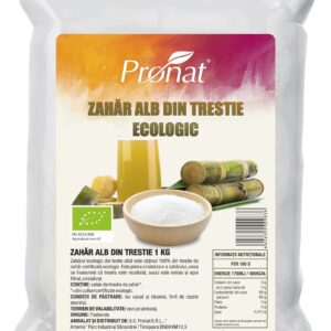 Zahar alb bio din trestie, 1kg Pronat