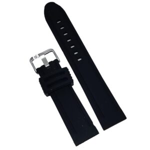 Curea de ceas  din silicon neagra 22mm 24mm GR845