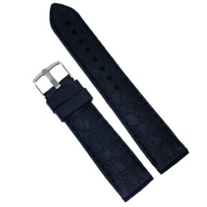 Curea de ceas din silicon Neagra - 20mm WZ599