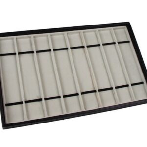 Tava pentru expunerea ceasurilor - 8 spatii - Piele ecologica neagra - WZ4133