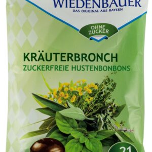 Bomboane fara zahar pentru tuse cu 21 de plante medicinale, 75g Wiedenbauer