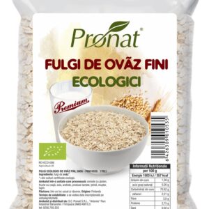 Fulgi bio de ovaz fini, 500g Pronat