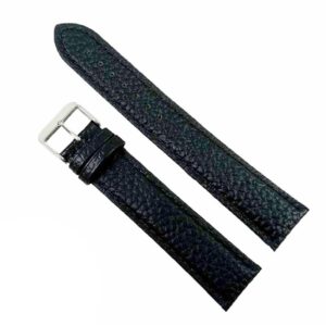 Curea Ceas XL 22mm Piele Naturala Neagra Solida WZ2331