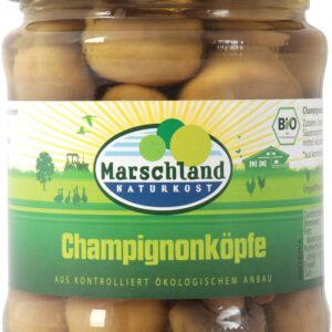Ciuperci intregi champignons, bio 330 / 170g Marschland Naturkost