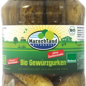 Castraveti bio condimentati, fara zahar, 670 / 360g Marschland Naturkost