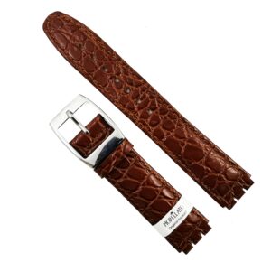 Curea ceas Swatch Morellato - Piele Naturala, Culoare Maro - 17mm - A01U2740640769MO