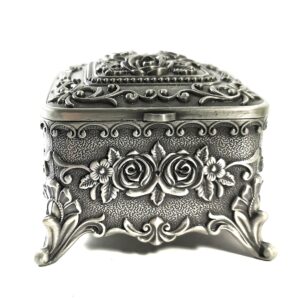 Casetă de bijuterii din antimoniu - Motive Florale - WZ4205