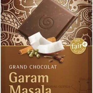 Ciocolata bio cu lapte, cocos si condimente orientale Garam Masala, 100g Gepa