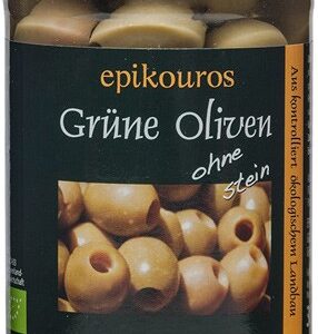 Masline verzi fara samburi, bio, 315g Epikouros