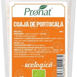 Coaja de portocala bio, maruntita, 40g Pronat