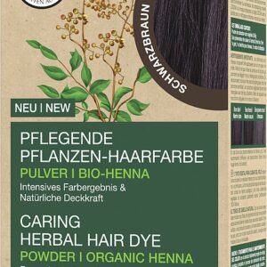 Vopsea de par bio pe baza de plante, maro inchis 100g Logona