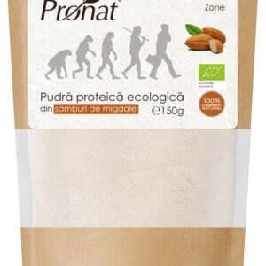 Pudra proteica bio din samburi de migdale, 150g Pronat