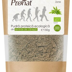 Pudra proteica bio din seminte de canepa, 150g Pronat