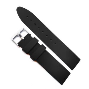 Curea Ceas „Minimalist Onyx” 12S99 – Silicon Premium, Negru Mat (18mm - 22mm)