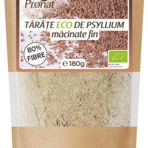 Tarate bio de psyllium macinate fin, 180g Pronat