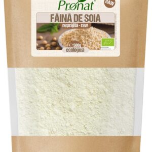 Faina bio de soia neprajita, raw, 500g Pronat