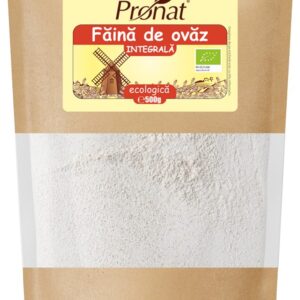 Faina integrala de ovaz bio, 500g Pronat