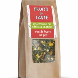 Ceai de fructe ceai verde cu capsuni si afine 80g Pronat