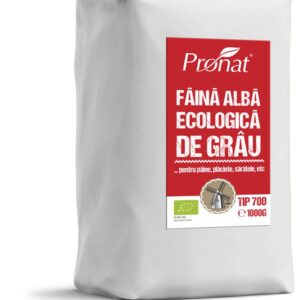 Faina alba de grau bio, 1kg tip 700 Pronat