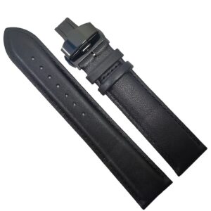 Curea ceas neagra cu deployant negru 14mm 16mm 18mm 20mm 22mm 24mm WZ955