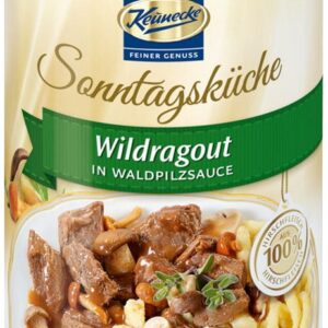 Ragu de vanat in sos de ciuperci salbatice, 400g Keunecke