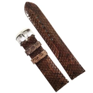 Curea Ceas Piele Șarpe Veritabilă – Hand Made în România – 20, 22, 24mm