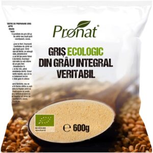 Gris bio din grau integral veritabil, 600g Pronat