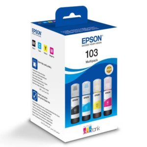 Combo-Pack Original Epson CMYK, nr.103, pentru L1110|L3110|L3110|L3150|L3151|L3156|L3160|L5190|L3210|L3250|L3260140ml,3x65ml, incl.TV 0.15 RON, "C13T00S64A"(RAPO)