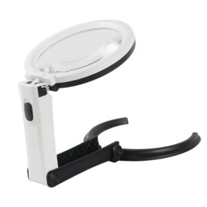 Lupa de birou 12cm x2 cu 10 LED-uri MG3B-1C