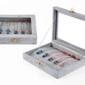 Cutie pentru bratari mica cu capac transparent Rosie, Gri, Negru sau Fuchsia