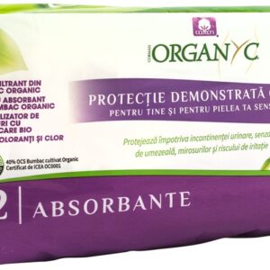 Absorbante normale pentru incontinenta, din bumbac organic, 12 buc Organyc