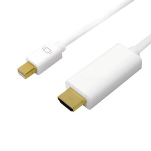 CABLU video LOGILINK, adaptor Mini-DisplayPort (T) la HDMI (T), 5m, conectori auriti, rezolutie maxima 4K UHD (3840 x 2160) la 30 Hz, alb, "CV0125" (timbru verde 0.8 lei)