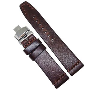 Curea de ceas maro din piele naturala 20mm 22mm 24mm 26mm WZ4166D
