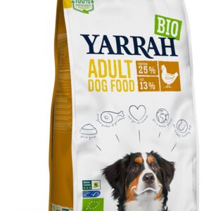Hrana uscata bio pentru caini adult, cu carne de pui, 25% proteina si 13% grasimi, 2kg Yarrah