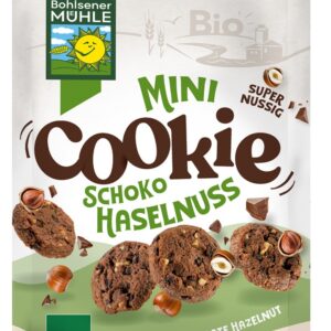 Mini fursecuri bio cu ciocolata si alune, 125g Bohlsener Muhle