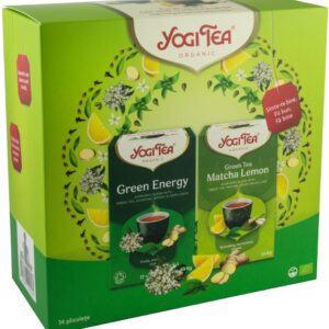 Oferta 1 x Ceai bio Energie Verde, 17 pliculete x 1.8g (30.6g) + 1x ceai bio matcha lemon, 17 pliculete 30.6g Yogi Tea