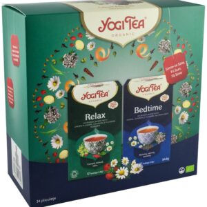 Oferta 1 x Ceai bio calmant, 17 pliculete x 1.8g (30.6g) + 1x ceai bio de seara, 17 pliculete 30.6g Yogi Tea