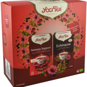 Oferta 1 x Ceai bio Sprijin Imunitar, 17 pliculete x 1.8g (30.6g) + 1x ceai bio echinacea, 17 pliculete 30.6g Yogi Tea