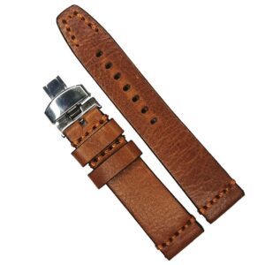 Curea de ceas maro-deschis din piele naturala 20mm 22mm 24mm 26mm WZ4180D