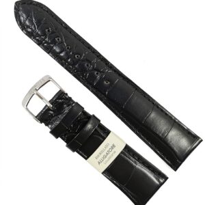 Curea de ceas Morellato Amadeus Alligatore Opaco Nero 20mm 22mm A01U518339019CR
