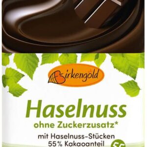 Ciocolata neagra cu alune fara adaos de zahar 55% cacao, 100g Birkengold