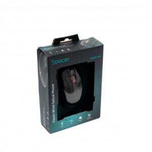 MOUSE OPTIC SPACER, 1000DPI, black, USB (SPMO-F01)