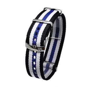 Curea Morellato tip NATO Band Nastro Cannete Bleumarin White Blue 20mm A01U3972A74818CR