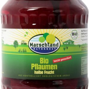 Compot bio de prune jumatati 680g / 375g Marschland Naturkost