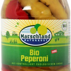 Ardei iute mediu in otet de mere bio 320g / 150g Marschland Naturkost