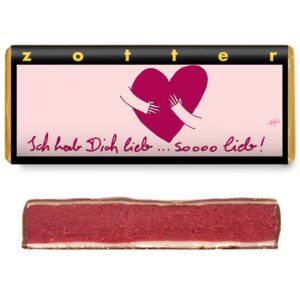 Bio + fair ciocolata Te Iubesc, 70g Zotter