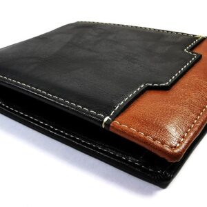 Portofel Barbatesc Negru / Maro din piele naturala WZ4705