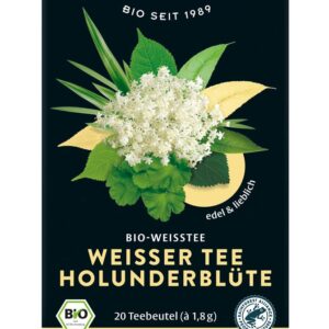 Ceai alb bio cu flori de soc, 20 pliculete a 1.8g / 36.0g Choice®