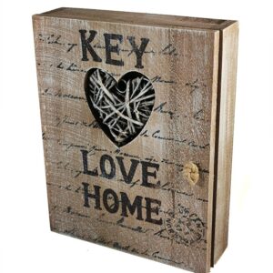 Cutie pentru Chei din lemn Key Love Home