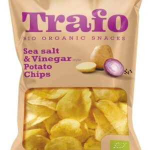 Chipsuri bio cu sare de mare si otet, 125g Trafo